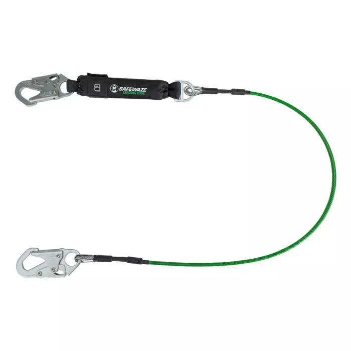 Safewaze Single Leg 6ft Leading Edge Energy Absorbing Lanyard With Snap Hooks