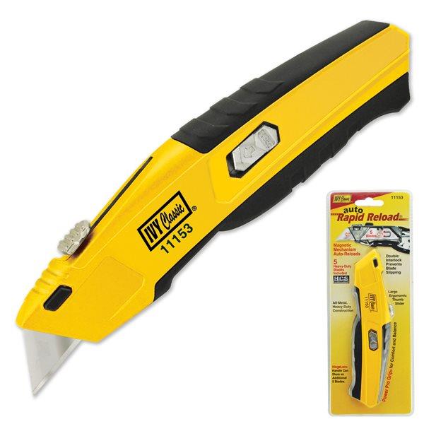 Auto Rapid Reload Retractable Utility Knife w/ 5 Blades