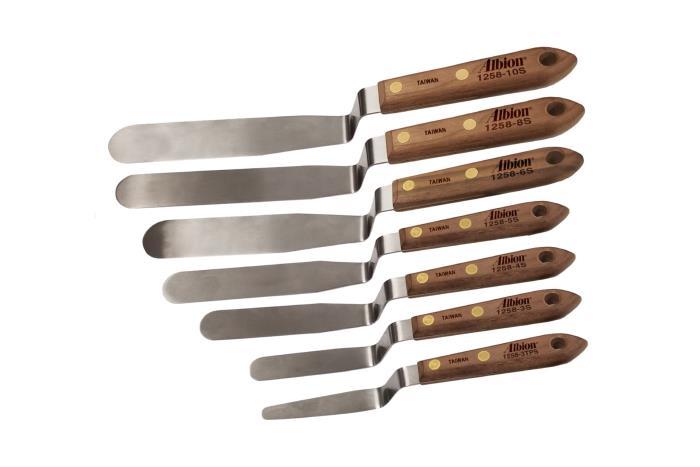 Albion 7 Piece Classic Offset Caulking Spatula Set