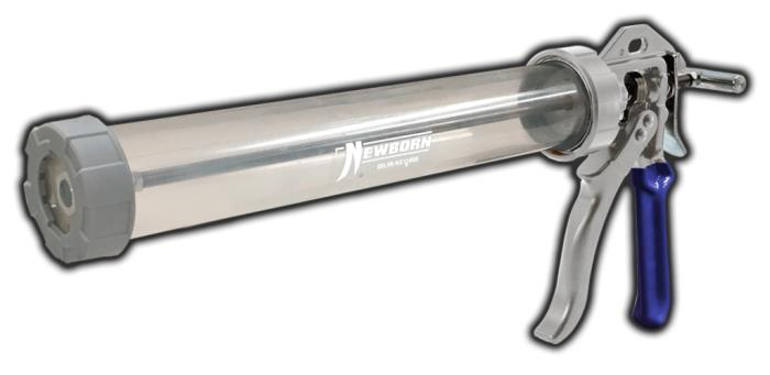 Newborn Duracore 620Al Sausage / Bulk / Cartridge Gun 18:1 Thrust Ratio - Clear Barrel