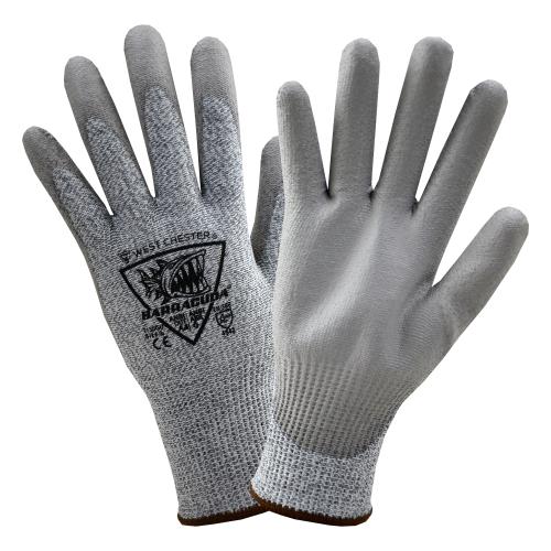 PIP Barracuda Gray Polyurethane Coated Palm Gloves - ANSI Cut Level A4