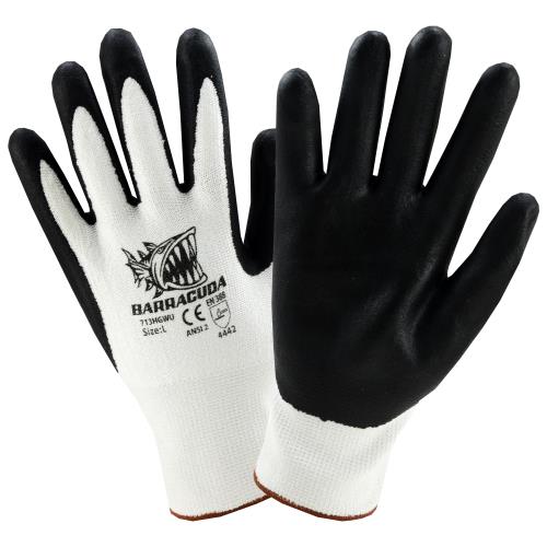 PIP Barracuda White HPPE Glove w/ Black Foam Nitrile Dip - ANSI Cut Level A2