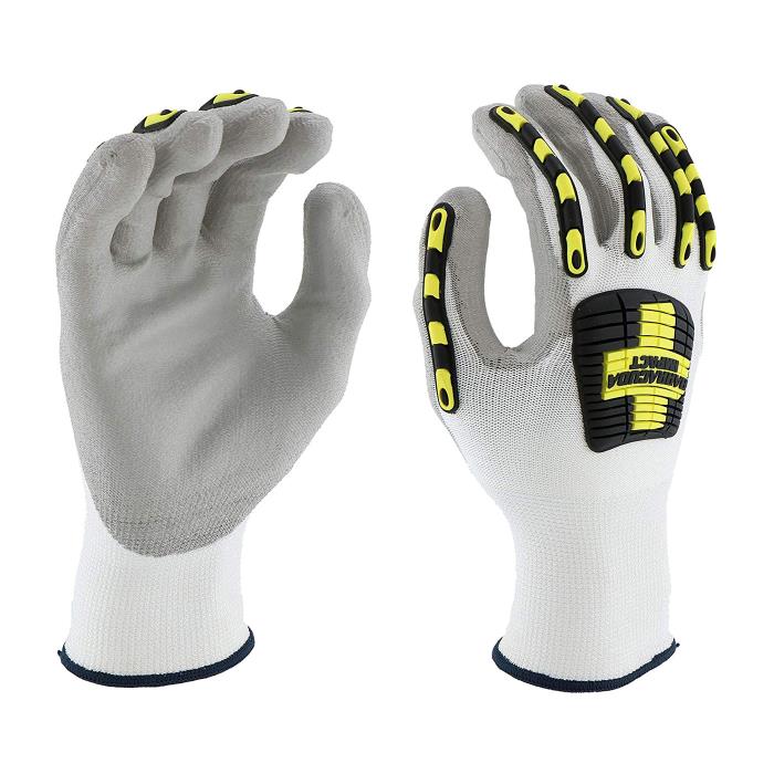 PIP Barracuda White HPPE Glove w/ Gray Polyurethane Coating -  ANSI Cut Level A2