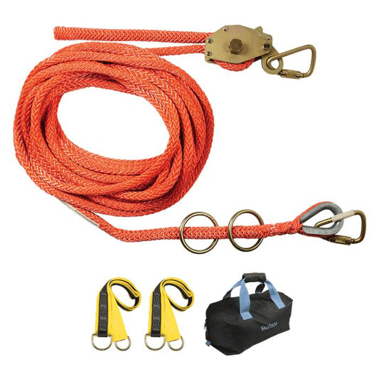 Falltech Horizontal Lifeline 100ft 2 Person Kit