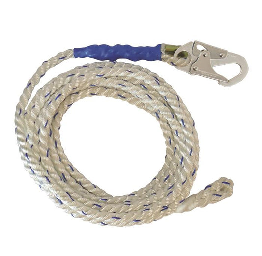 Falltech 8175 Rope Lifeline 75ft X 5/8In - Premium Polyester Rope