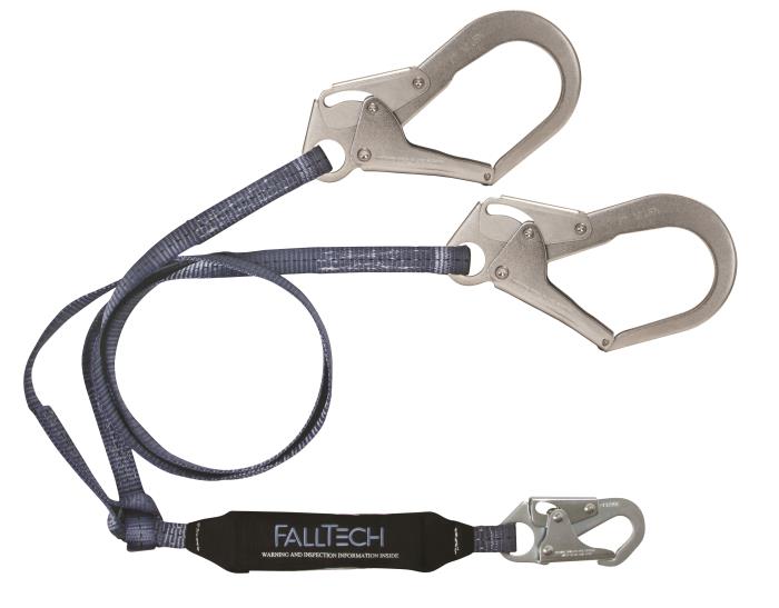 Falltech Viewpack Lanyard 6 Foot w/1 Snap Hook And 2 Rebar Hooks