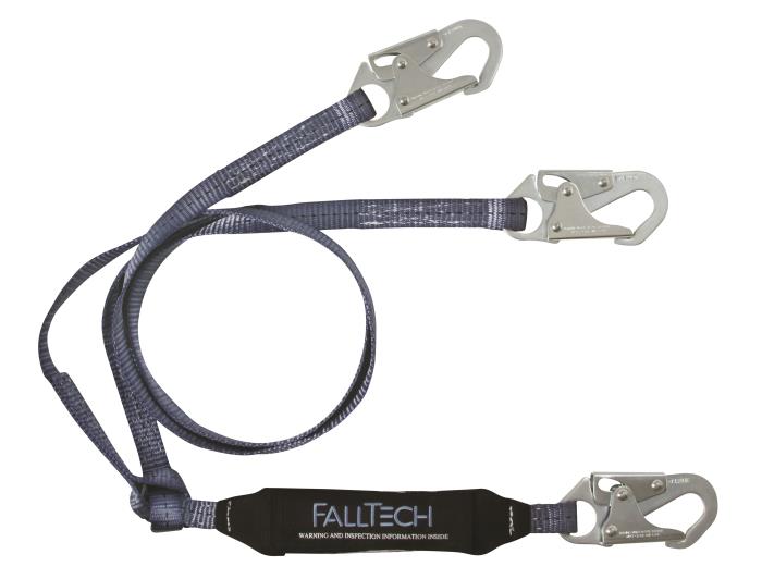 Falltech Viewpack Lanyard 6 Foot w/3 Snap Hooks