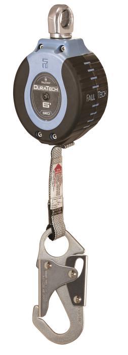 Falltech Duratech 6ft Web Self-Retracting Device w/Swivel Eye & Steel Snap Hook