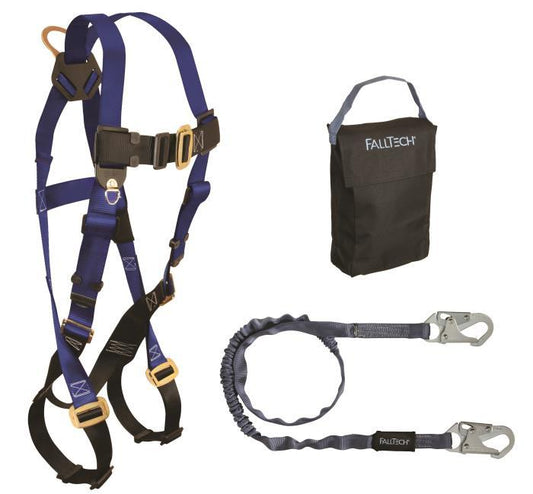 Falltech Fall Protection Kit - 7015 Harness, 8259 Lanyard & 5005P Gear Storage Bag