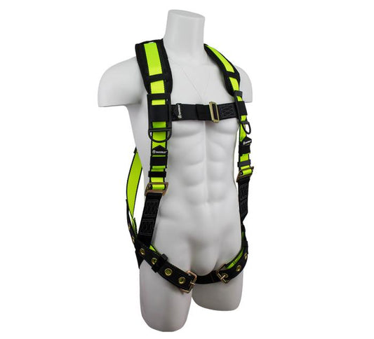 Safewaze Pro Full Body Harness, Single D-Ring w/Grommet Leg Straps - L/Xl