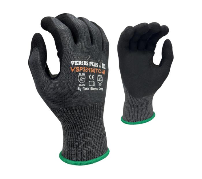 Task Falstone 15ga Fiber Knit Glove w/ Sandy Foam Nitrile Coating - ANSI Cut Level A3