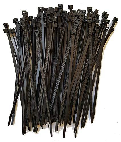 11In Zip Tie 50Lb Tensile Strength Black Uv - Pack Of 100