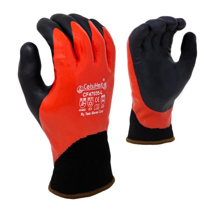 Task Celsiheit Cold Weather Glove w/ Double Dipped Foam Nitrile Coating - ANSI Cut Level A4