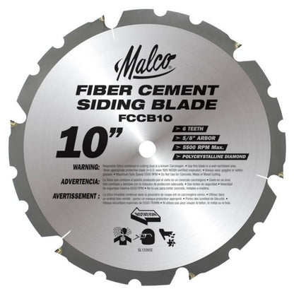 Malco Fiber Cement Circular Saw Blade 10In