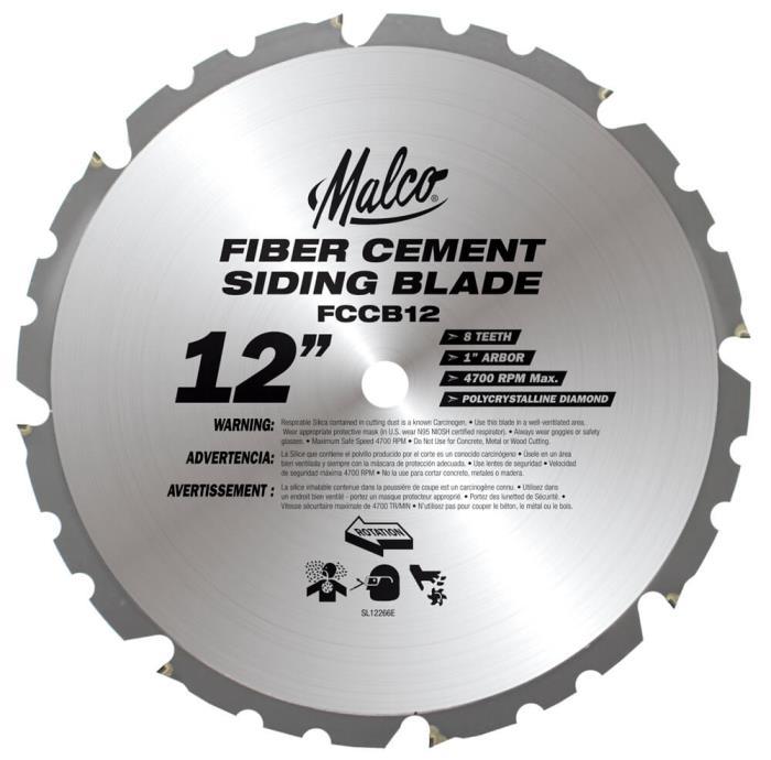 Malco Fiber Cement Circular Saw Blade 12In