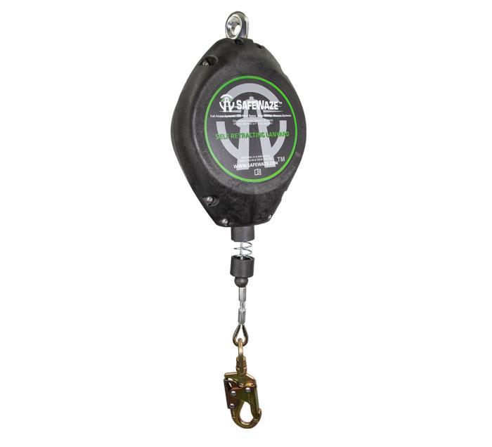 Safewaze Northstar Classic 50ft Self Retracting Lifeline (SRL) w/ Galvanized Cable - Load indicating Snap Hook - Class 1