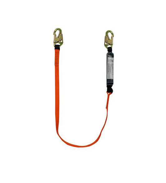 Safewaze V-Line 6ft Shock Lanyard w/Double Locking Snap Hooks