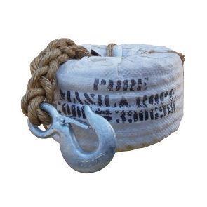 Manila Rope 3/4In X 100ft 3 Strand With Forged Snap Hook