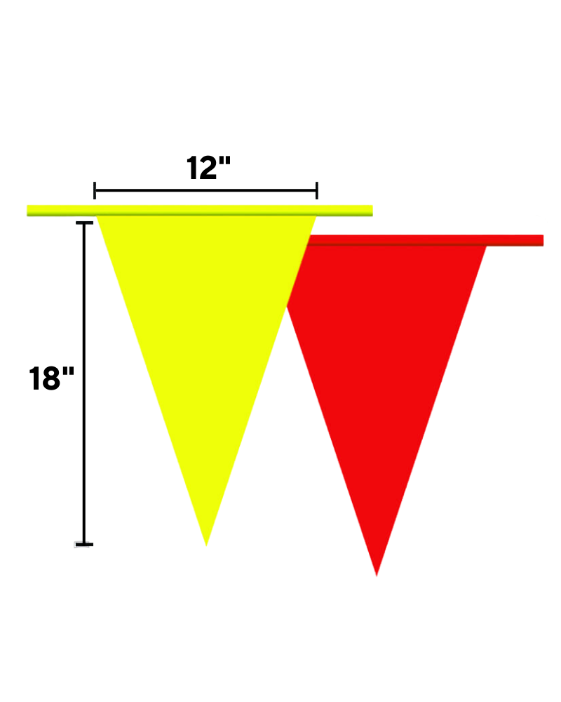 Warning Line Pennant Flags