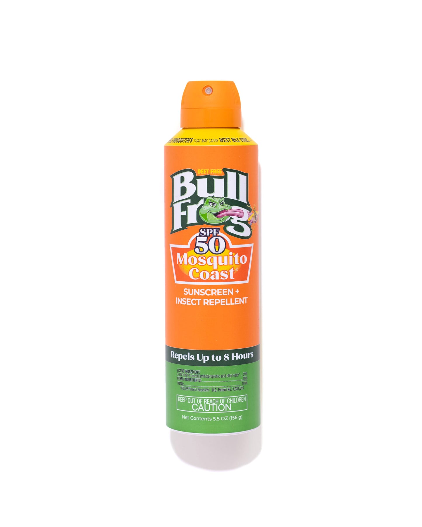 Bullfrog Mosquito Coast Bug Spray Insect Repellent + Sunscreen Spf50 Continuous Spray 5.5Oz