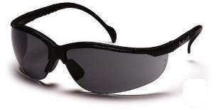 Pyramex Venture II Black Safety Glasses - Gray Anti-Fog Lenses