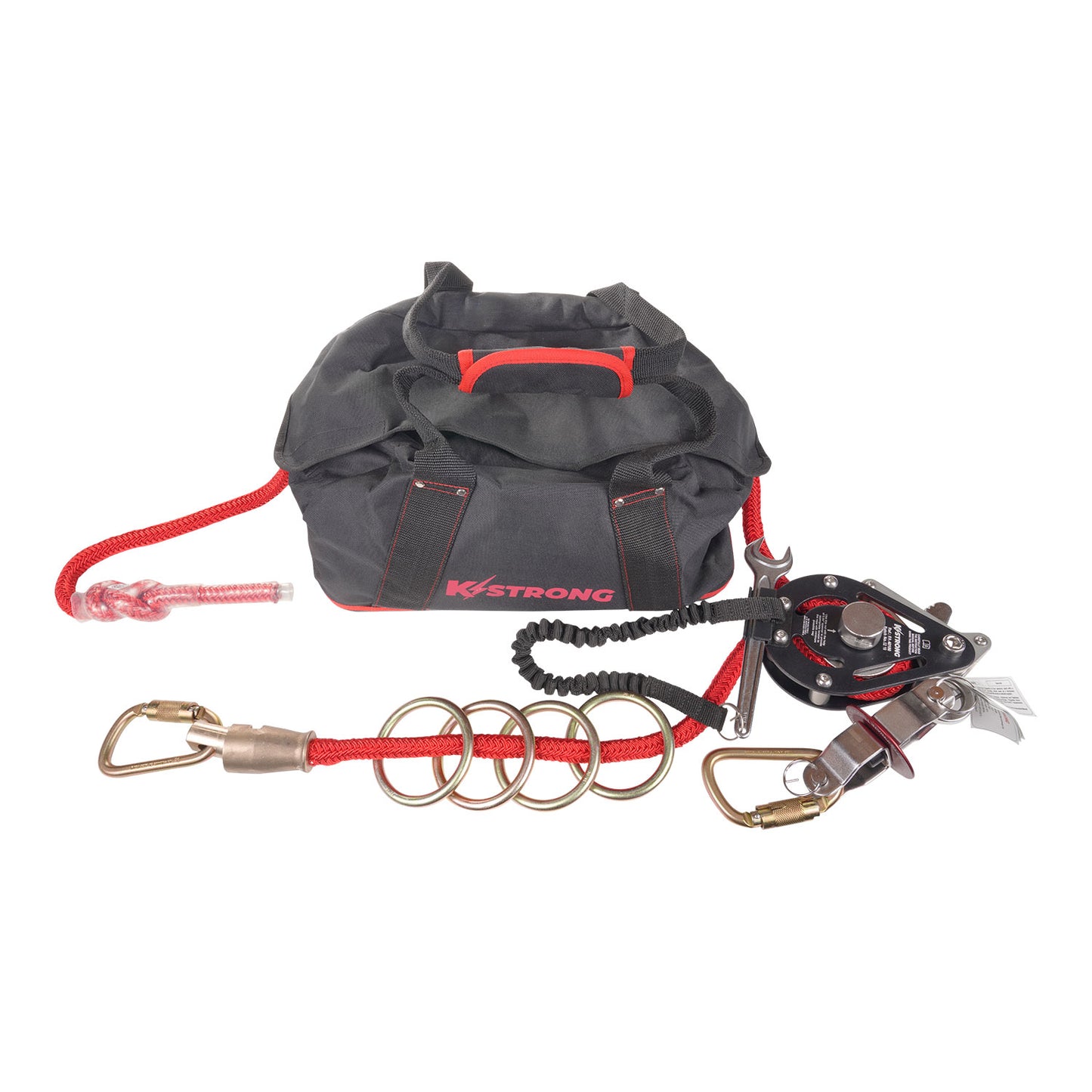 KStrong Wrangler 100ft Adjustable 4 Person Horizontal Lifeline System