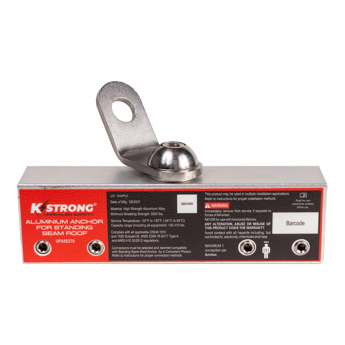 KStrong Single Seam Roof Anchor (ANSI) For Standing Seam Roof