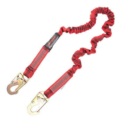 Kstrong 6ft Elasticated Shock Absorbing Lanyard w/Snap Hooks