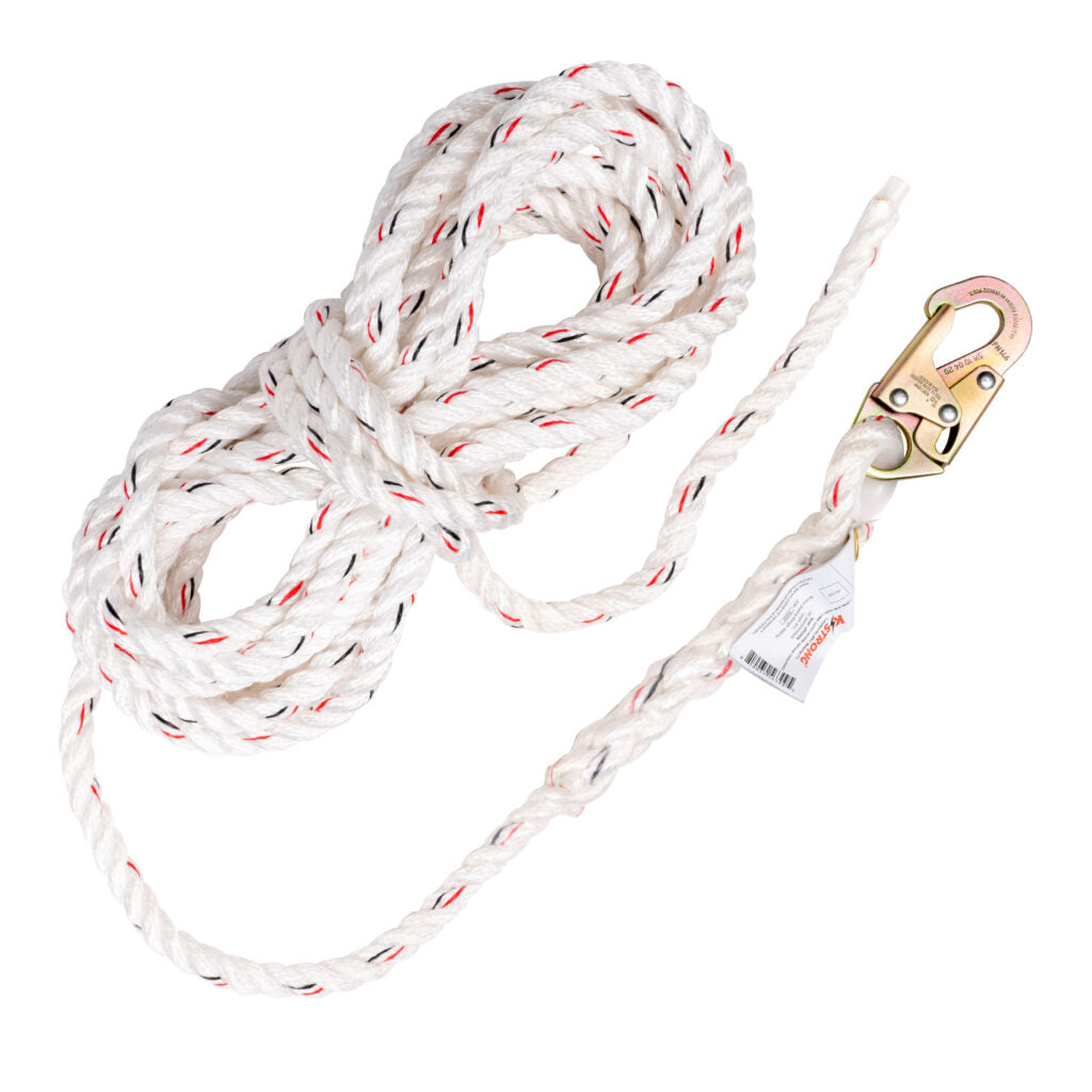 KStrong White Polydac Vertical Rope Lifelines