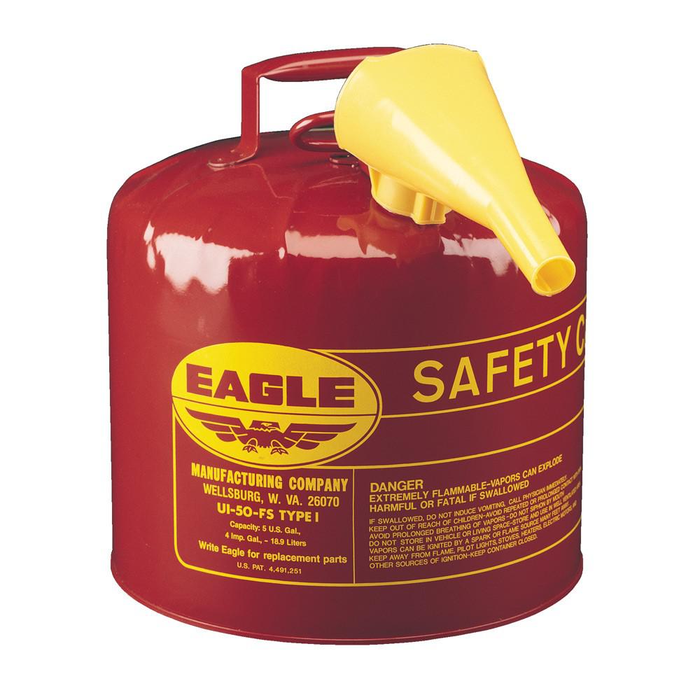 Eagle Red Type I Safety Gas Cans w/ Funnel